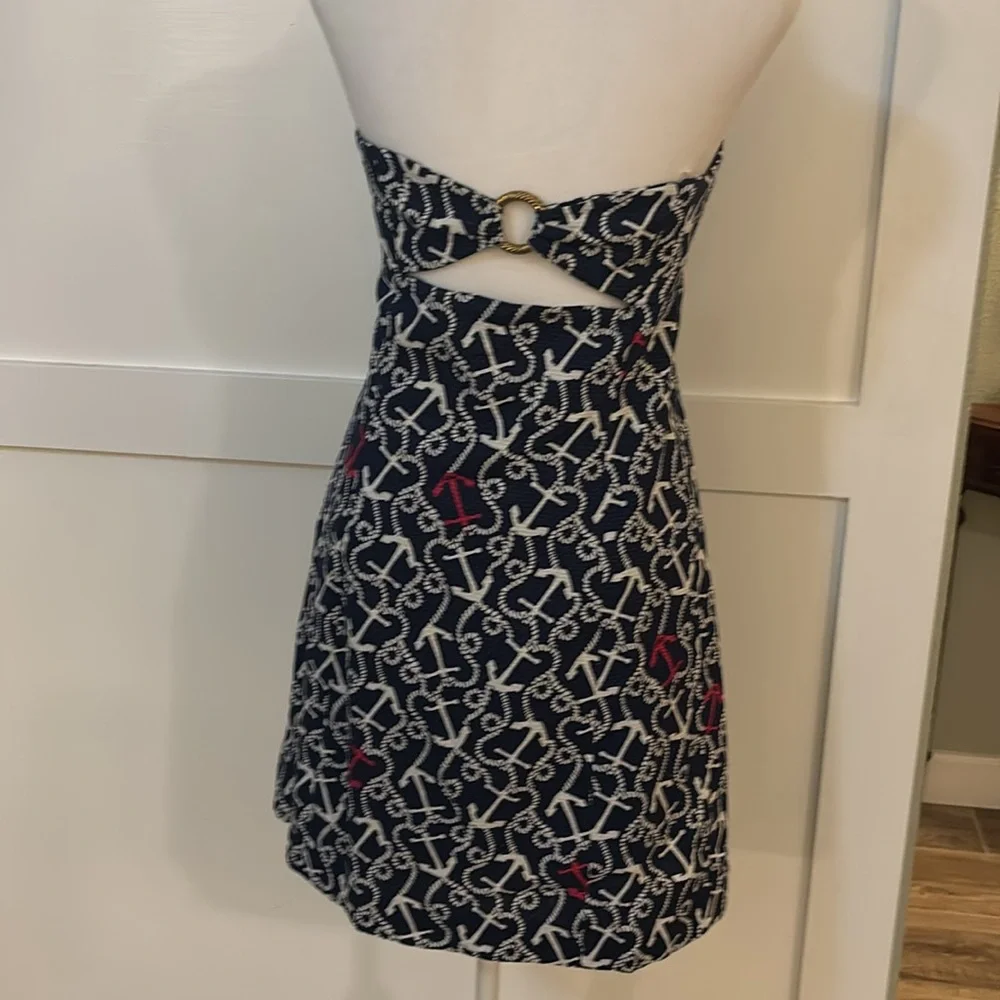 Lilly Pulitzer nautical strapless dress in size 8. Excellent condition - Picture 3 of 9